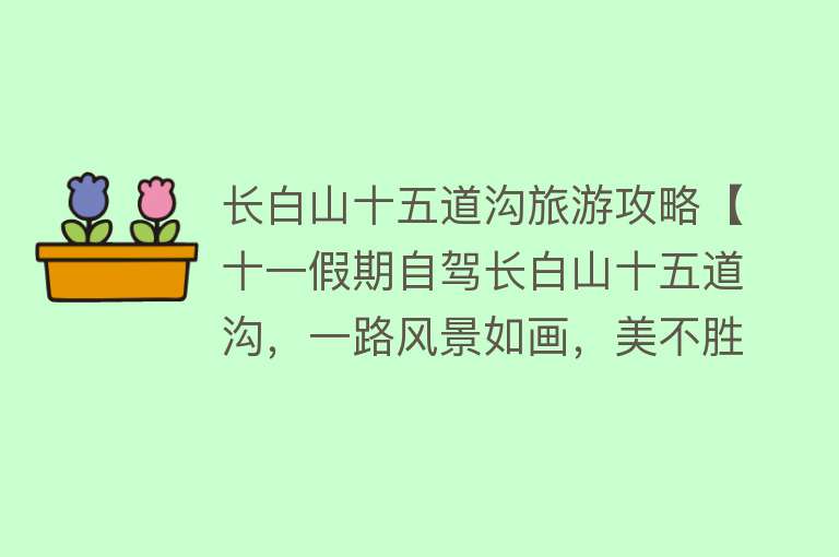 长白山十五道沟旅游攻略【十一假期自驾长白山十五道沟，一路风景如画，美不胜收】