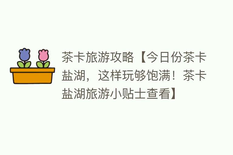 茶卡旅游攻略【今日份茶卡盐湖，这样玩够饱满！茶卡盐湖旅游小贴士查看】