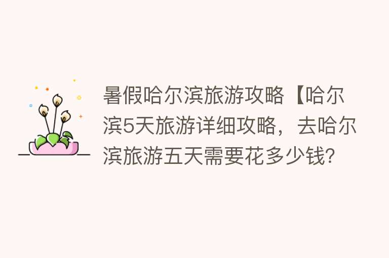 暑假哈尔滨旅游攻略【哈尔滨5天旅游详细攻略，去哈尔滨旅游五天需要花多少钱？】