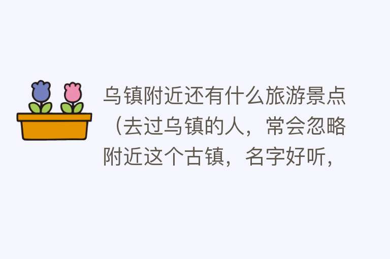 乌镇附近还有什么旅游景点（去过乌镇的人，常会忽略附近这个古镇，名字好听，建议5点之后去）