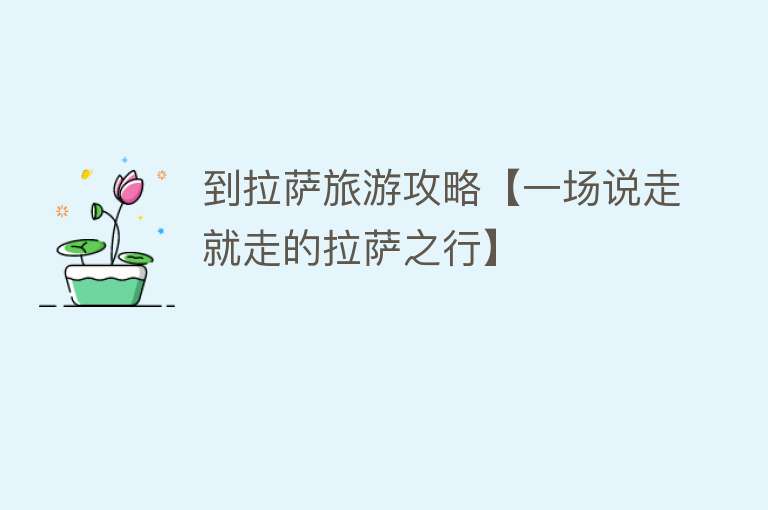 到拉萨旅游攻略【一场说走就走的拉萨之行】