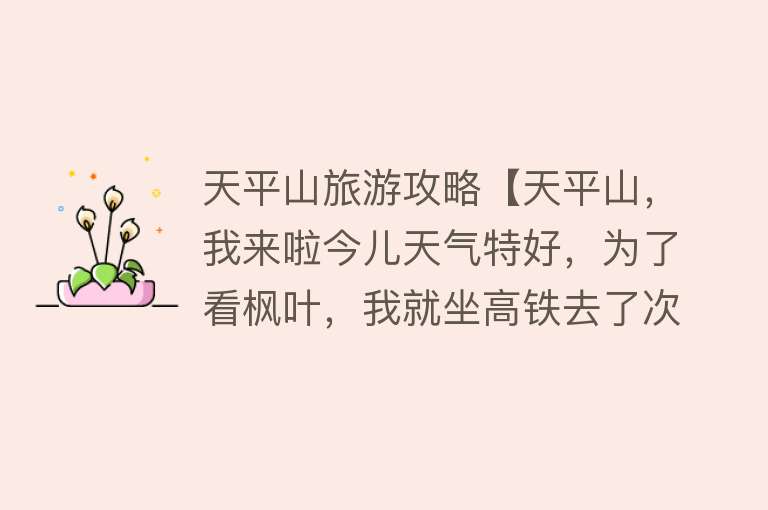 天平山旅游攻略【天平山，我来啦今儿天气特好，为了看枫叶，我就坐高铁去了次苏】