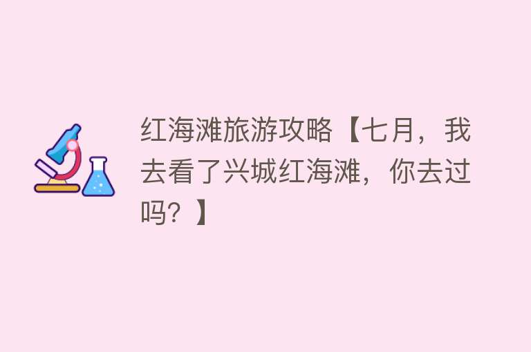 红海滩旅游攻略【七月，我去看了兴城红海滩，你去过吗？】