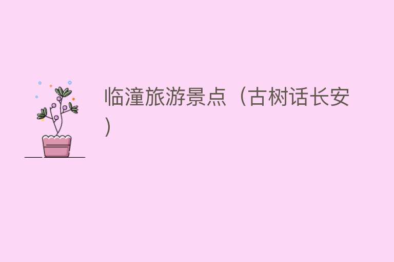 临潼旅游景点（古树话长安）