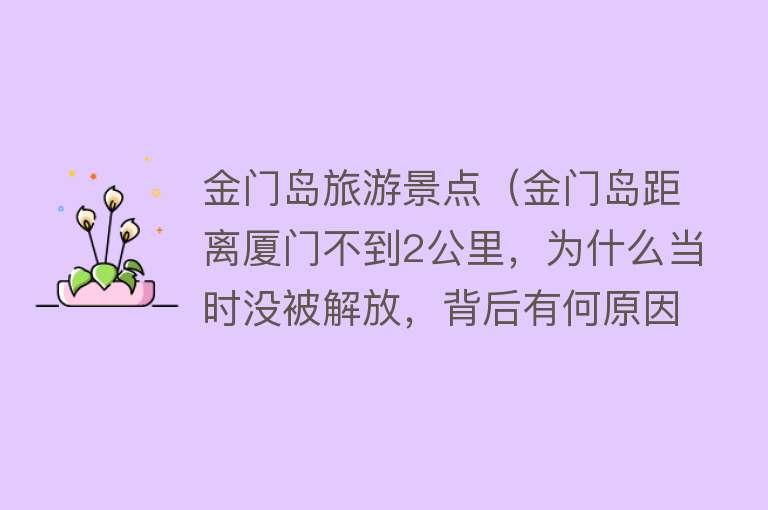 金门岛旅游景点（金门岛距离厦门不到2公里，为什么当时没被解放，背后有何原因？）
