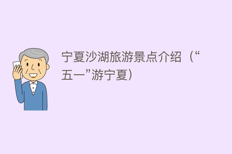 宁夏沙湖旅游景点介绍（“五一”游宁夏）
