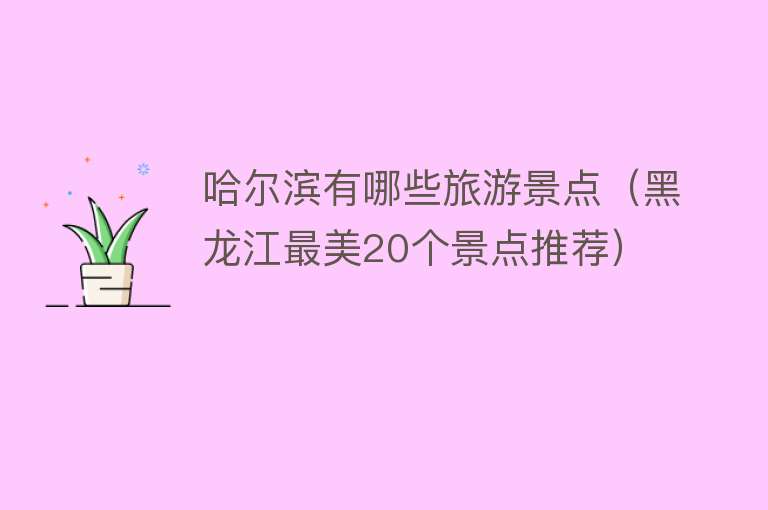 哈尔滨有哪些旅游景点（黑龙江最美20个景点推荐）