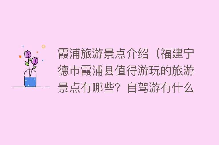 霞浦旅游景点介绍（福建宁德市霞浦县值得游玩的旅游景点有哪些？自驾游有什么攻略？）