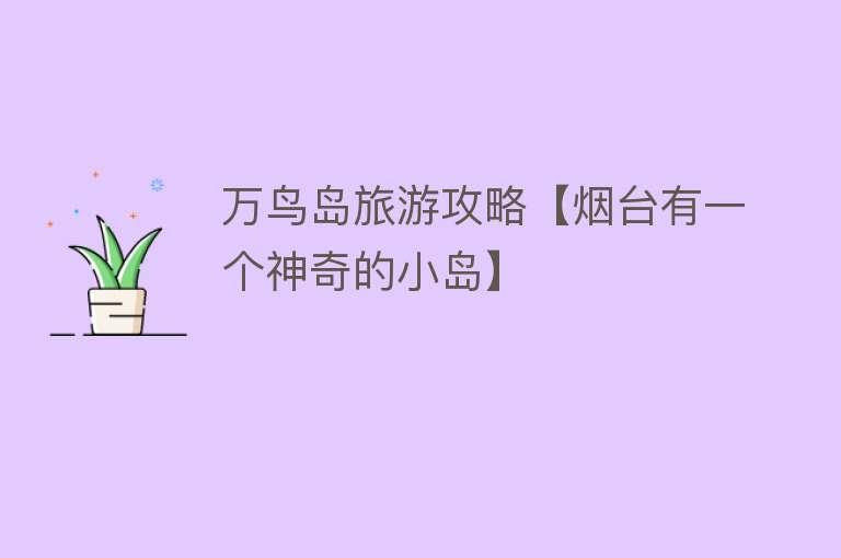 万鸟岛旅游攻略【烟台有一个神奇的小岛】