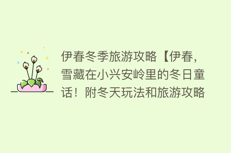 伊春冬季旅游攻略【伊春，雪藏在小兴安岭里的冬日童话！附冬天玩法和旅游攻略】