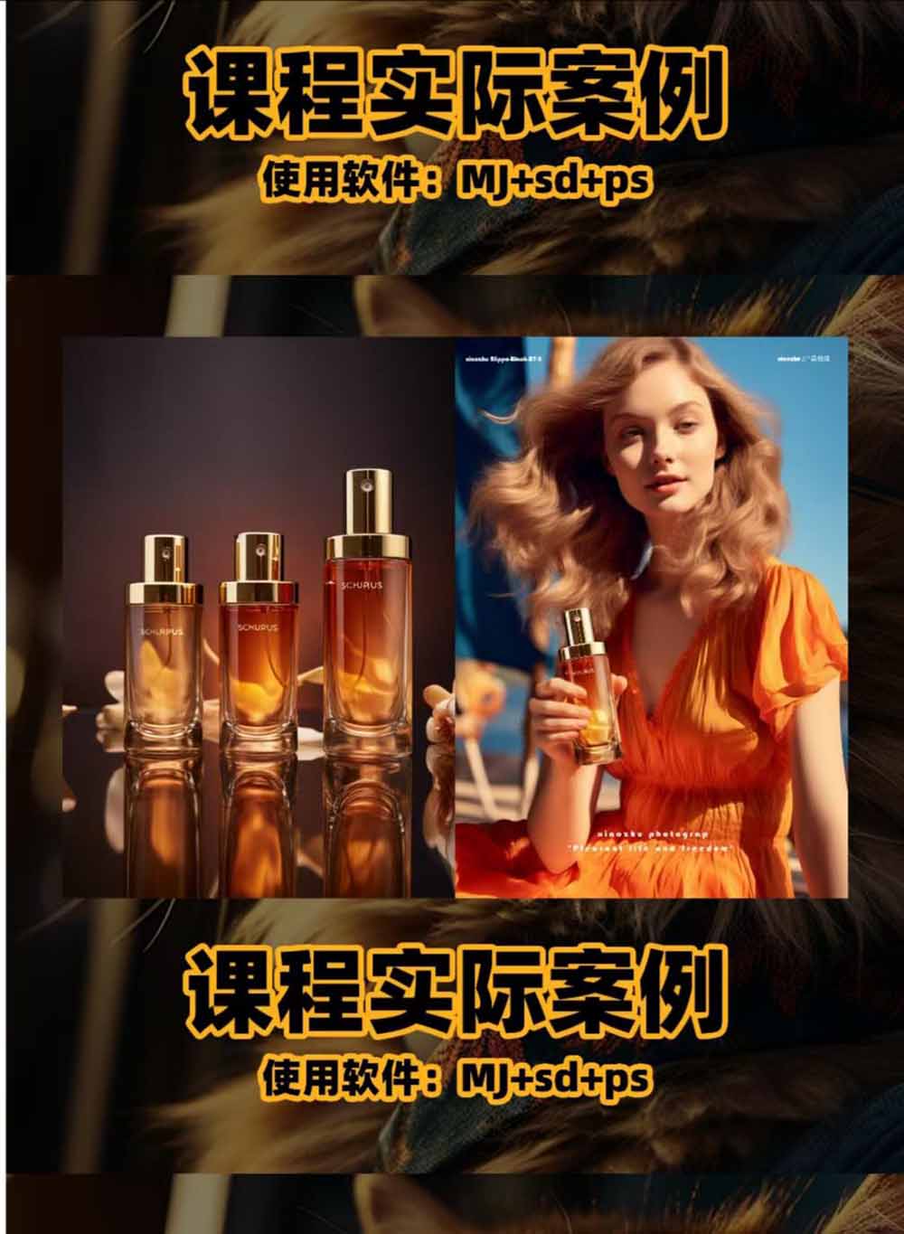 AI电商人像摄影实战课·SD多端部署|MJ完整教学|家电护肤家具商品图人像写真全案例