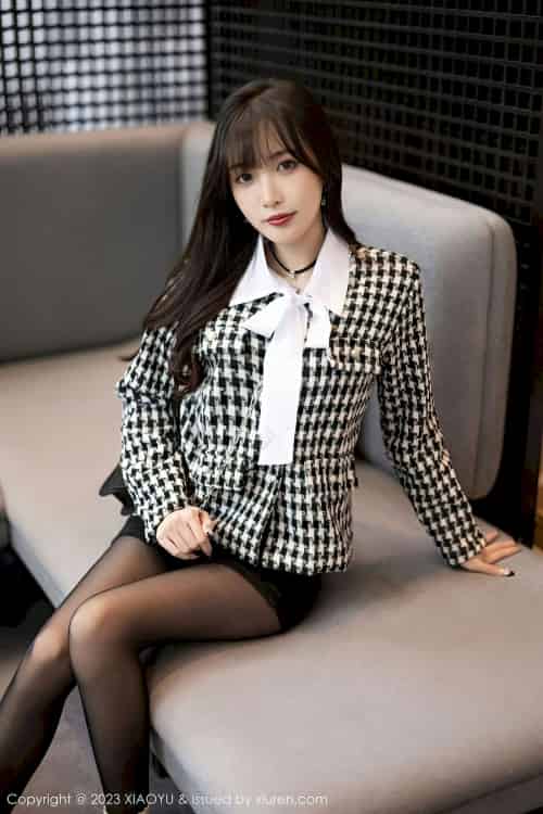 [XIAOYU语画界] Vol.1020 模特林星阑 – 格子服饰+黑色短裤性感写真