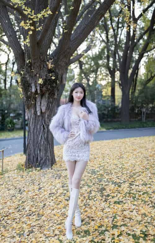 [秀人XiuRen] No.6331 唐安琪 – 白色短裙+白色丝袜性感写真-紫橙网创项目网