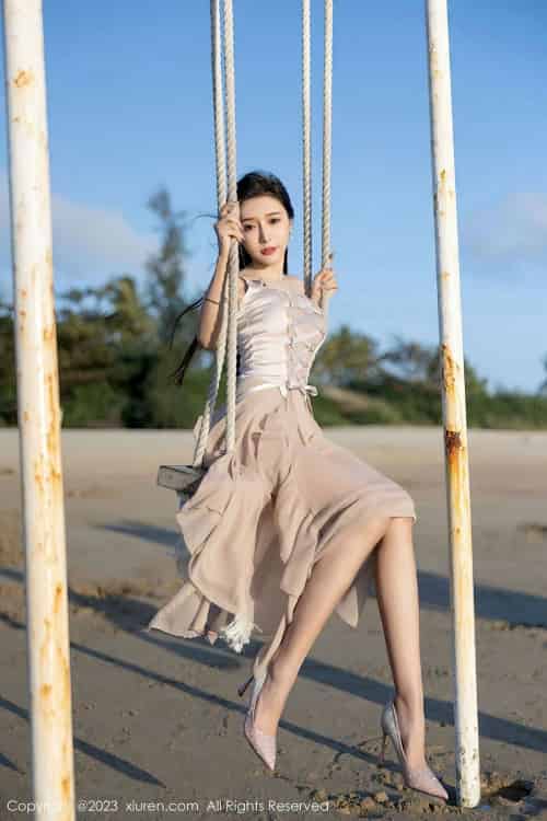 [XiuRen秀人网] No.6581 女神王馨瑶yanni – 吊带长裙+肉丝海南岛旅拍