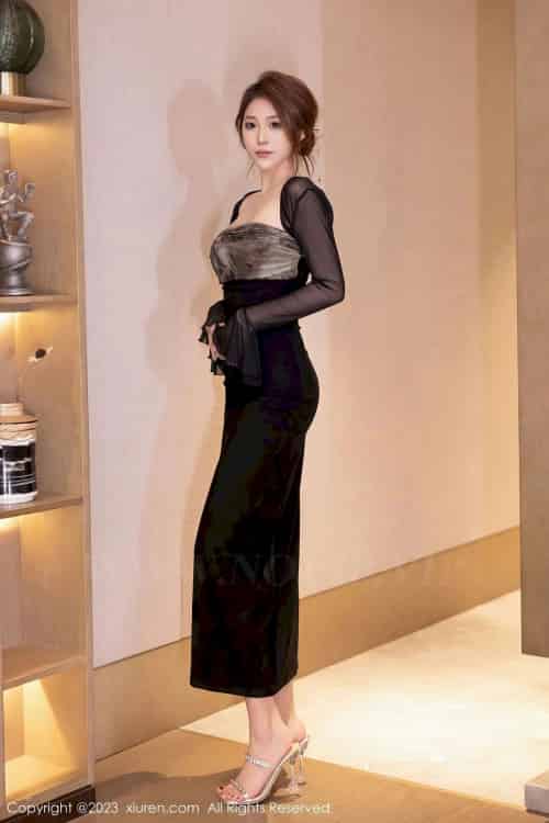[XiuRen秀人网] No.7151 模特汐汐baby – 复古长裙+高挑身材性感写真-紫橙网创项目网
