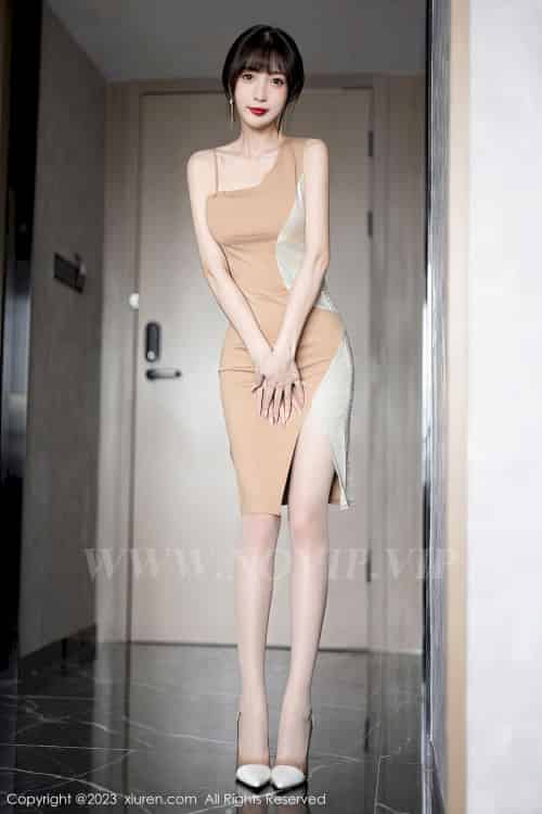 [XiuRen秀人网] No.6236 模特林星阑 – 连衣短裙+原色丝袜性感写真