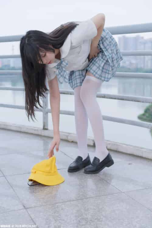 [喵糖映画]VOL.015 半度度度喵 白丝格子裙 