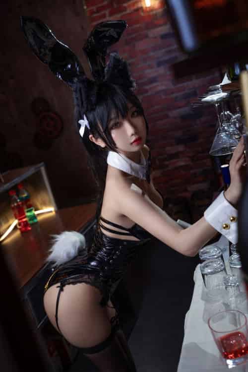 [Cosplay]鬼畜瑶在不在 – 黑色同人兔女郎 