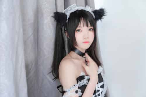 桜桃喵系列写真Vol.029 – 黑猫妹抖 