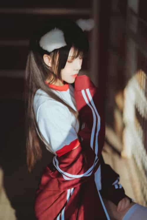 [Cosplay]桜桃喵 – 红色体操服 
