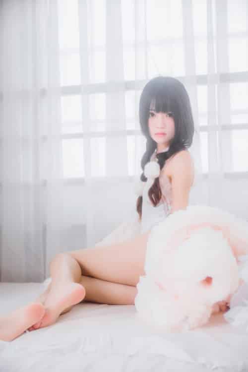 萝莉风COS 桜桃喵 – 纯白私房-紫橙网创项目网