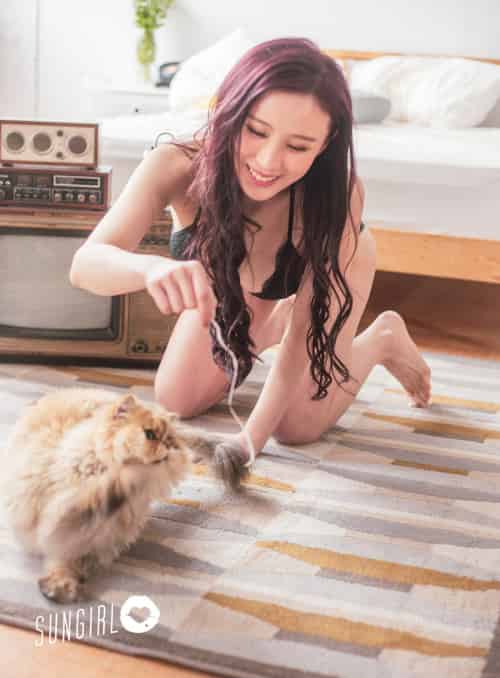 [SUNGIRL阳光宝贝]NO.009 黑色诱惑！蔓蔓宠爱你写真 黄蔓蔓Irenea-紫橙网创项目网