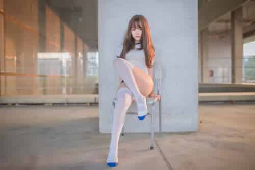 性感人气COSER Yoko宅夏Cos – 白丝捆绑 