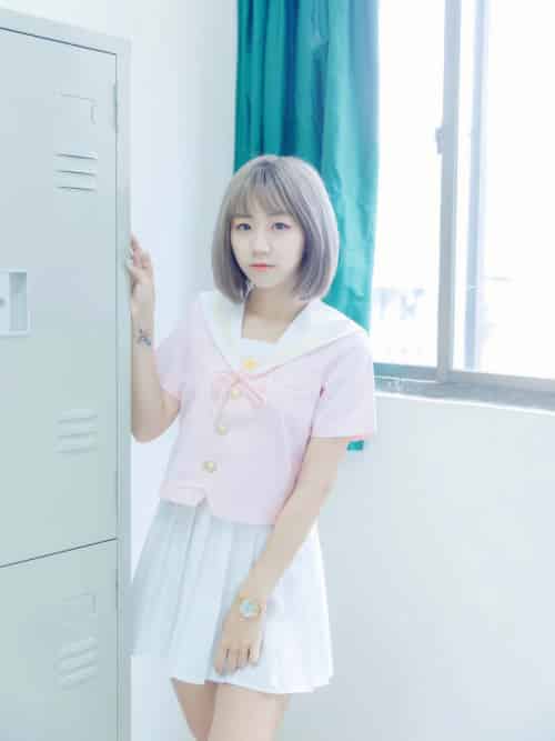 [JUICY]多汁女孩阮靖貽 日系清新萝莉甜美色诱-紫橙网创项目网