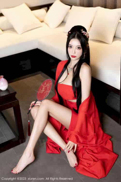 [秀人XiuRen] No.6149 女神杨晨晨Yome – 半透红色丝绸洁白如玉海南岛旅拍 - 紫橙项目网