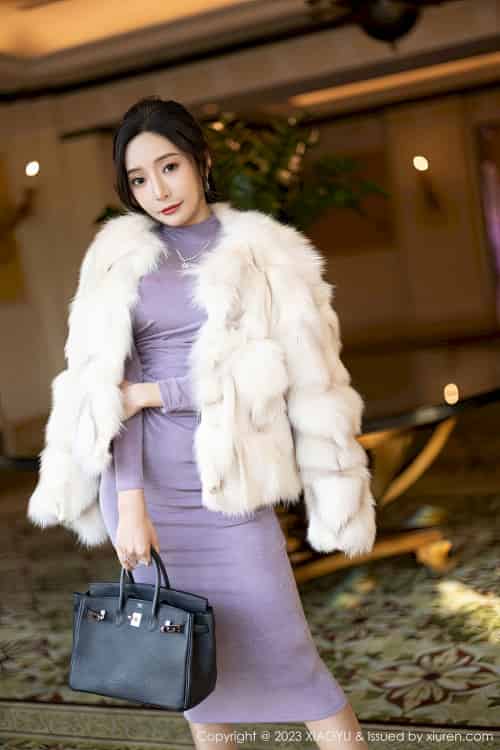 [语画界XIAOYU] Vol.947 女神王馨瑶yanni – 淡紫色收身连衣长裙性感写真-紫橙网创项目网