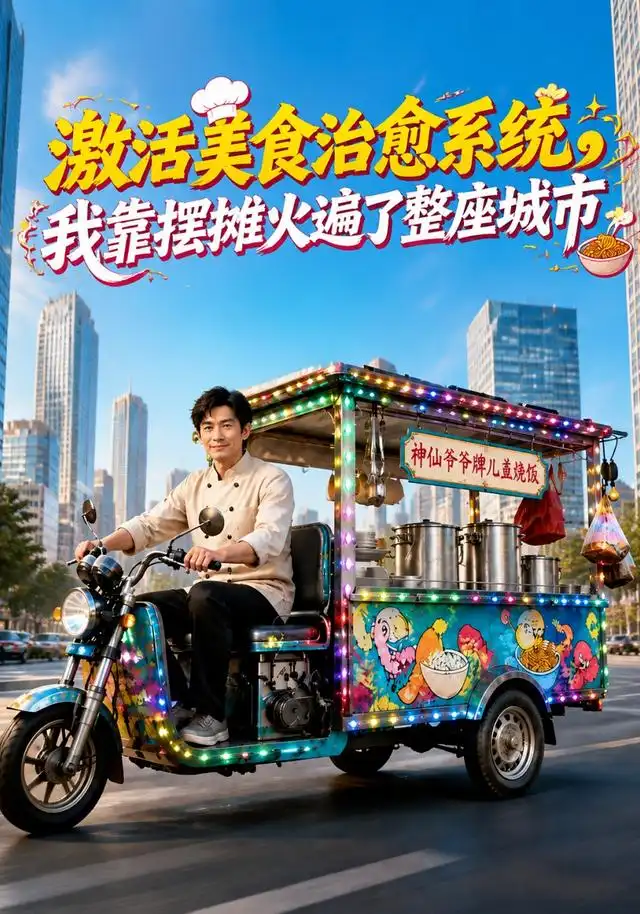 激活美食治愈系统我靠摆摊火遍了整座城市(177集)AI短剧-紫橙网创项目网