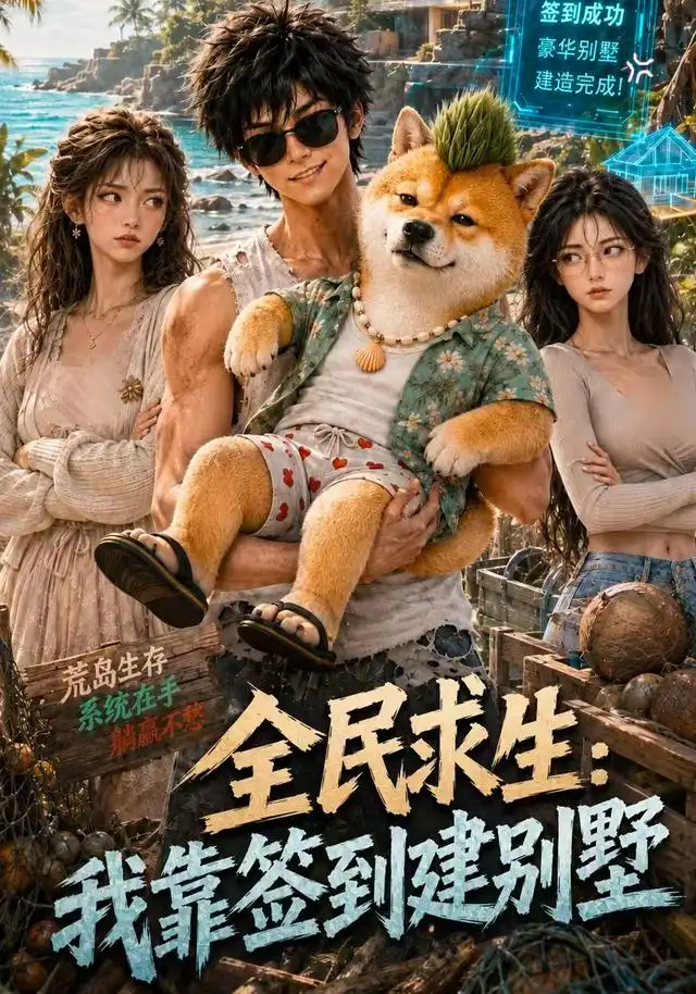 全民求生我靠签到建别墅(122集)AI短剧-紫橙网创项目网