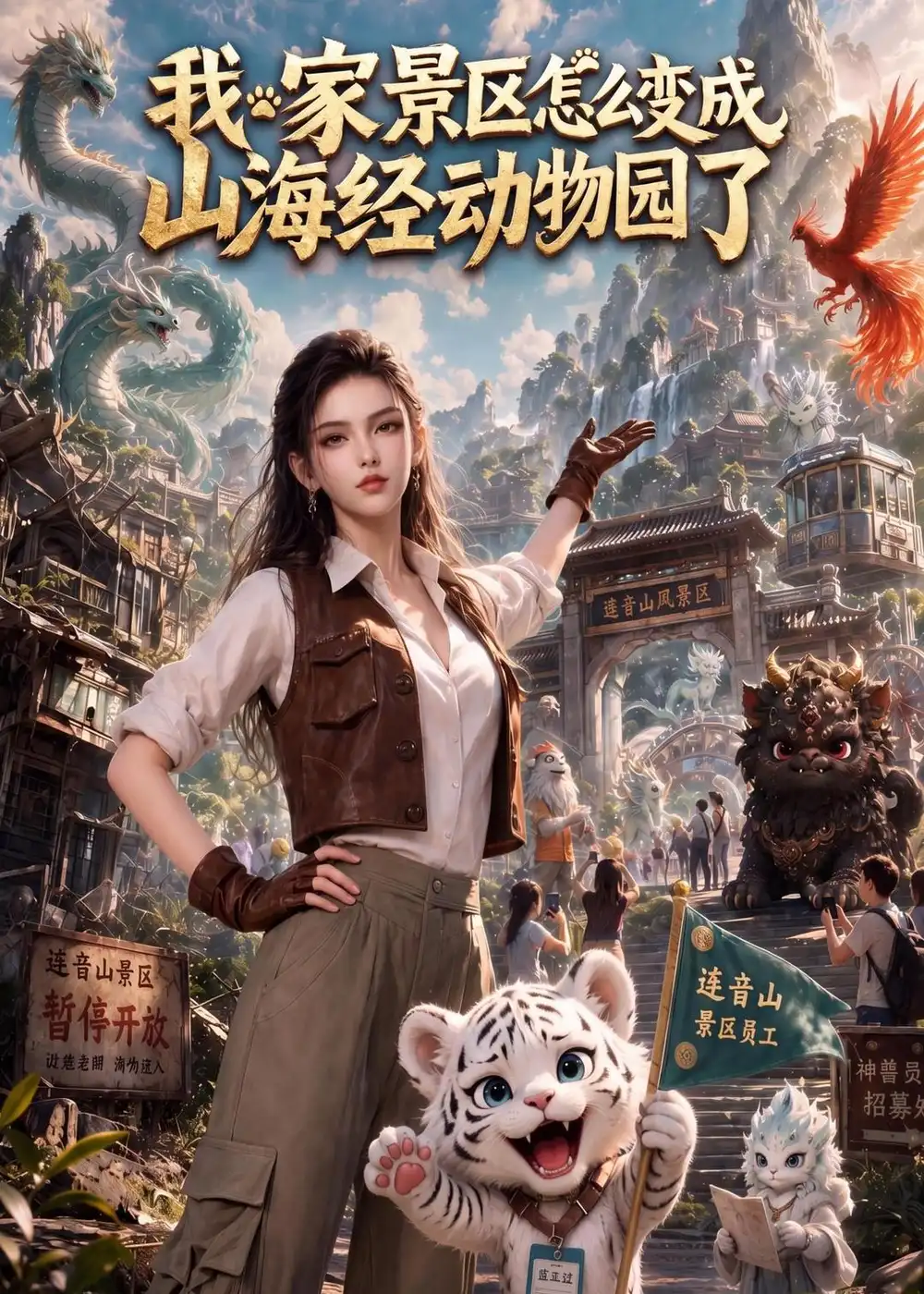 我家景区怎么变成山海经动物园了（105集） - 紫橙阁短剧