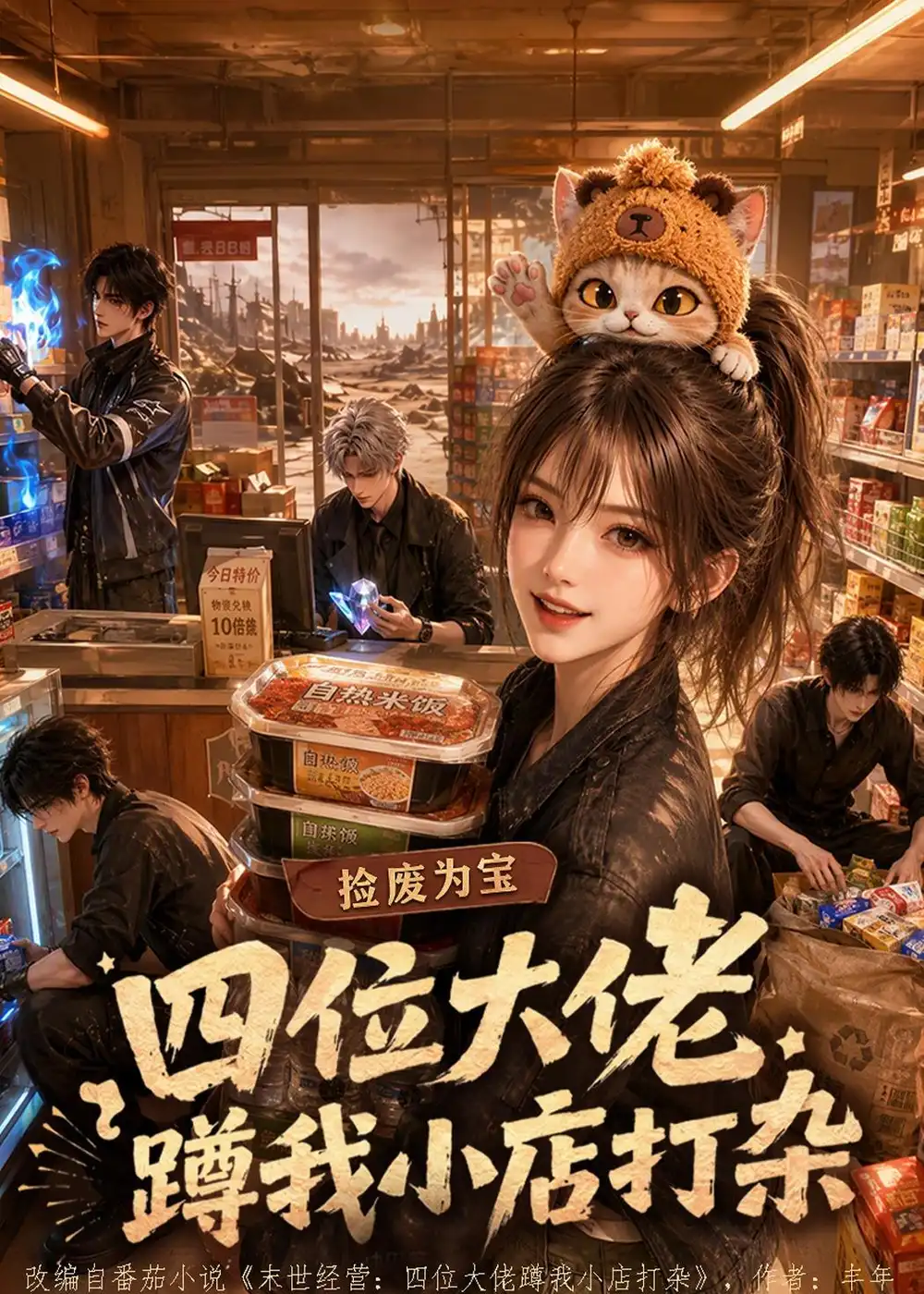 捡废为宝四位大佬蹲我小店打杂 捡废为宝四位大佬蹲我小店打杂