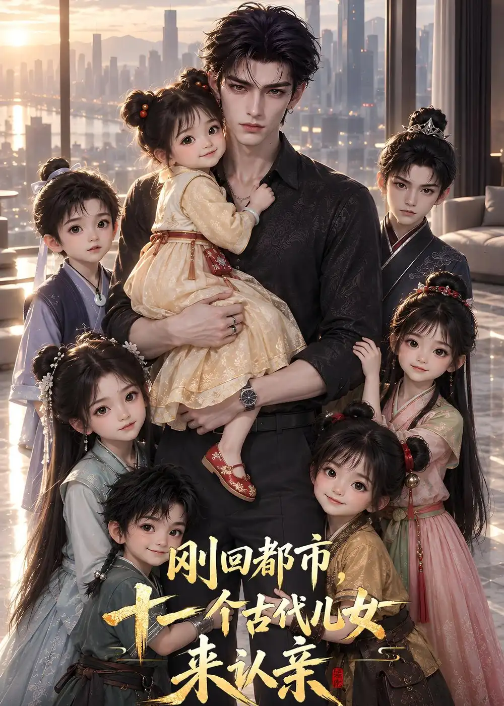 刚回都市十一个古代儿女来认亲（80集）-紫橙网创项目网