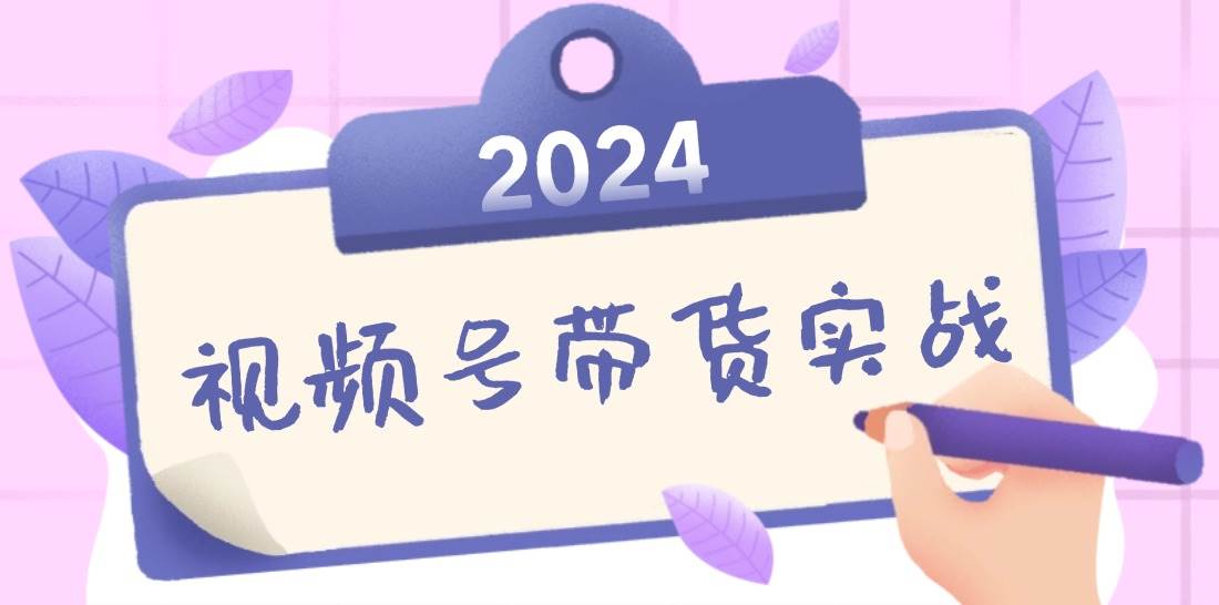 2024视频号最新带货实战课：无人直播/书单号卖货/个人IP口播 (附资料素材) - 中创网