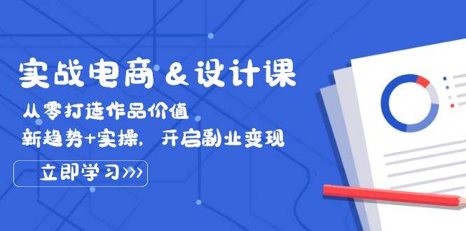 实战电商&设计课， 从零打造作品价值，新趋势+实操，开启副业变现 - 中创网
