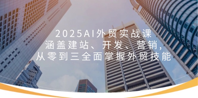2025AI外贸实战课：涵盖建站、开发、营销, 从零到三全面掌握外贸技能 - 中创网