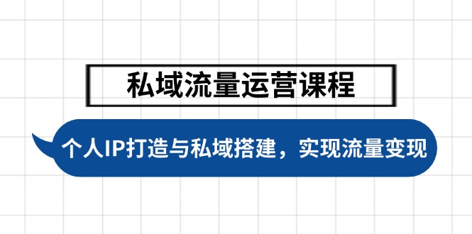 私域流量运营课程，个人IP打造与私域搭建，助力学员实现流量变现 - 中创网