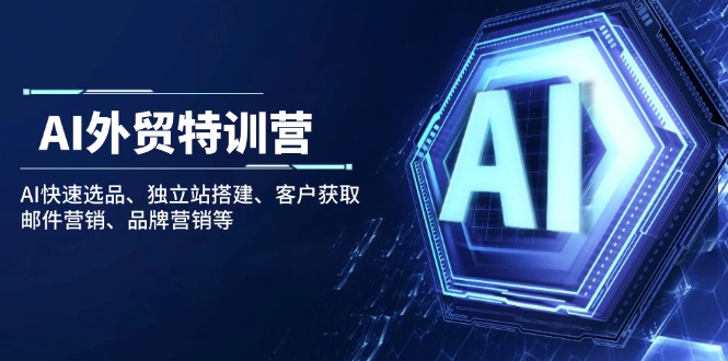 AI外贸特训营：AI快速选品、独立站搭建、客户获取、邮件营销、品牌营销等 - 中创网