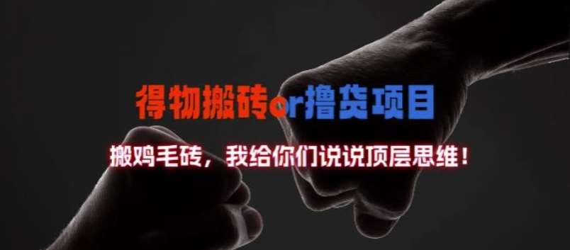 得物搬砖撸货项目?掰下数据，我给你们说说顶层思维【揭秘】 - 冒泡网赚