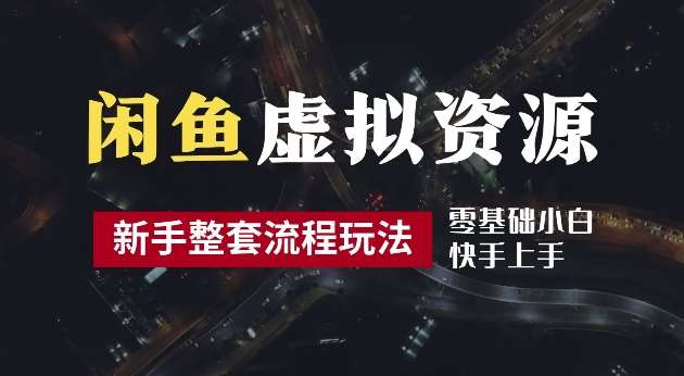 2024最新闲鱼虚拟资源玩法，养号到出单整套流程，多管道收益，每天2小时月收入过万【揭秘】 - 冒泡网赚