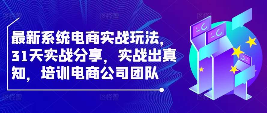 最新系统电商实战玩法，31天实战分享，实战出真知，培训电商公司团队 - 冒泡网赚