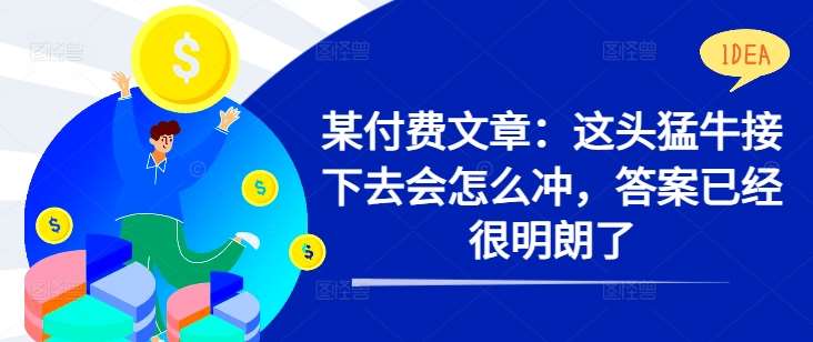 某付费文章：这头猛牛接下去会怎么冲，答案已经很明朗了 ! - 冒泡网赚