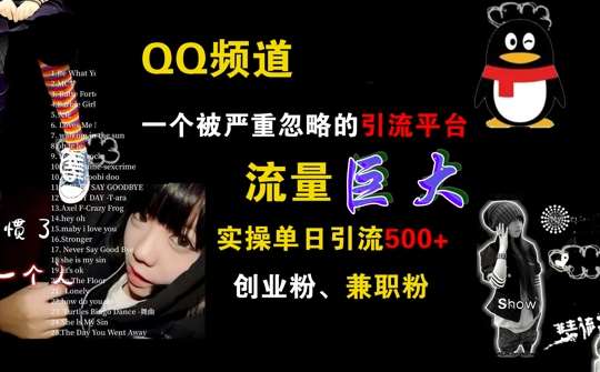 QQ频道，一个被严重忽略的引流平台，流量巨大 实操单日引流500+创业粉兼职粉【揭秘】 - 冒泡网赚