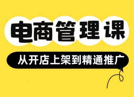 小红书&闲鱼开店从开店上架到精通推广，电商管理课 - 冒泡网赚