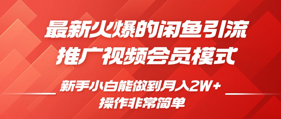 闲鱼引流推广影视会员，0成本就可以操作，新手小白月入过W+ - 冒泡网赚