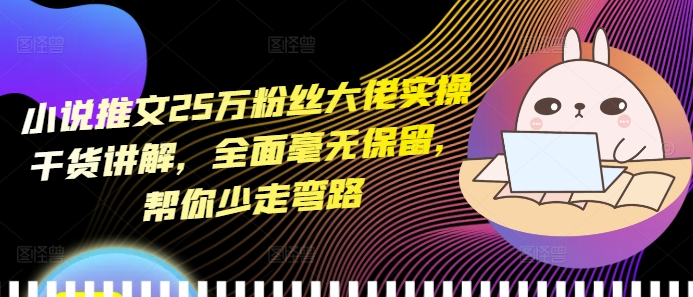 小说推文25万粉丝大佬实操干货讲解，全面毫无保留，帮你少走弯路 - 冒泡网赚