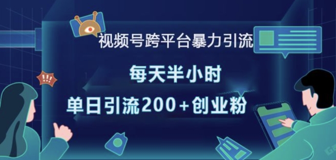 视频号跨平台暴力引流，每天半小时，单日引流200+精准创业粉 - 冒泡网赚