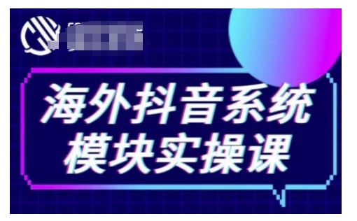 海外抖音Tiktok系统模块实操课，TK短视频带货，TK直播带货，TK小店端实操等 - 冒泡网赚